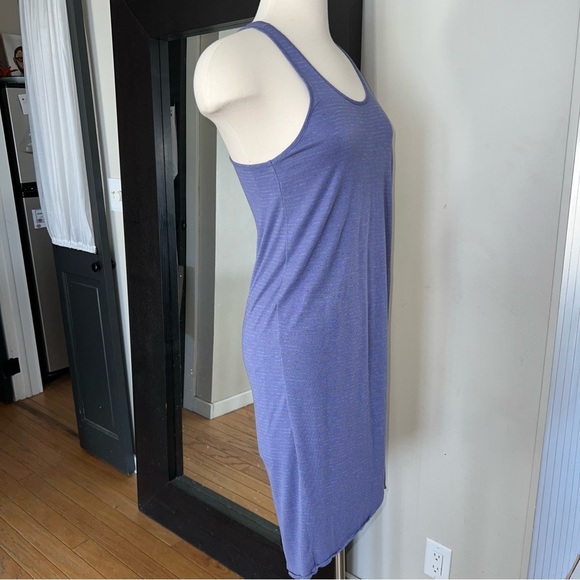 GAP Women's Purple with Gray Stripes Racerback Midi Tank Dress XS - Picture 2 of 6